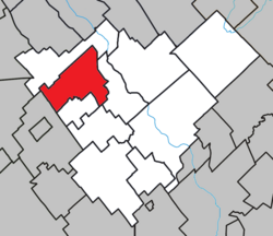Saint-Frédéric Quebec location diagram